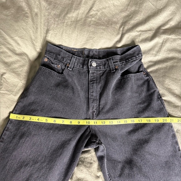 VINTAGE LEVI’S 550 BLACK JEANS 2001 Size 8 MIS M 100% Cotton Tapered Leg Y2K 90s - Picture 9 of 12